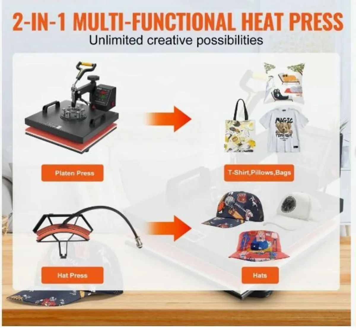 Heat Press Machine, 15x15inch / 38x38cm - Image 3