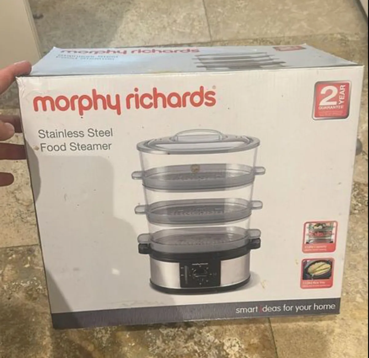 NEW Morphy Richards Stainless Steel Food Steamer