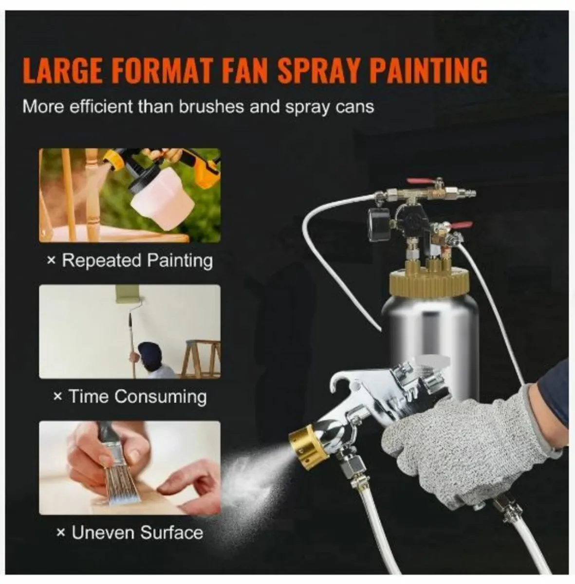 Spray Paint Pressure Pot Tank, 2L/0.5gal - Image 3
