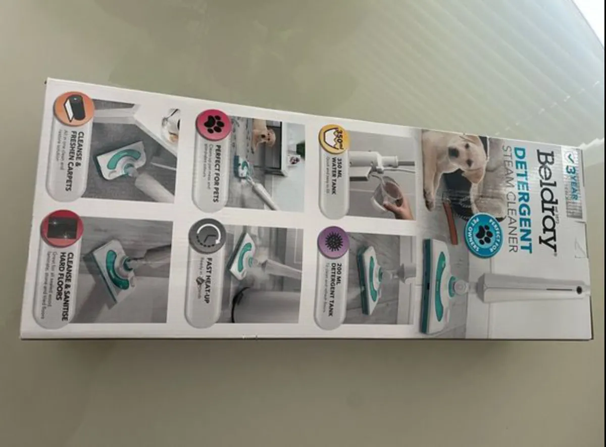 Brand new Beldray Detergent Steam Cleaner - Image 2