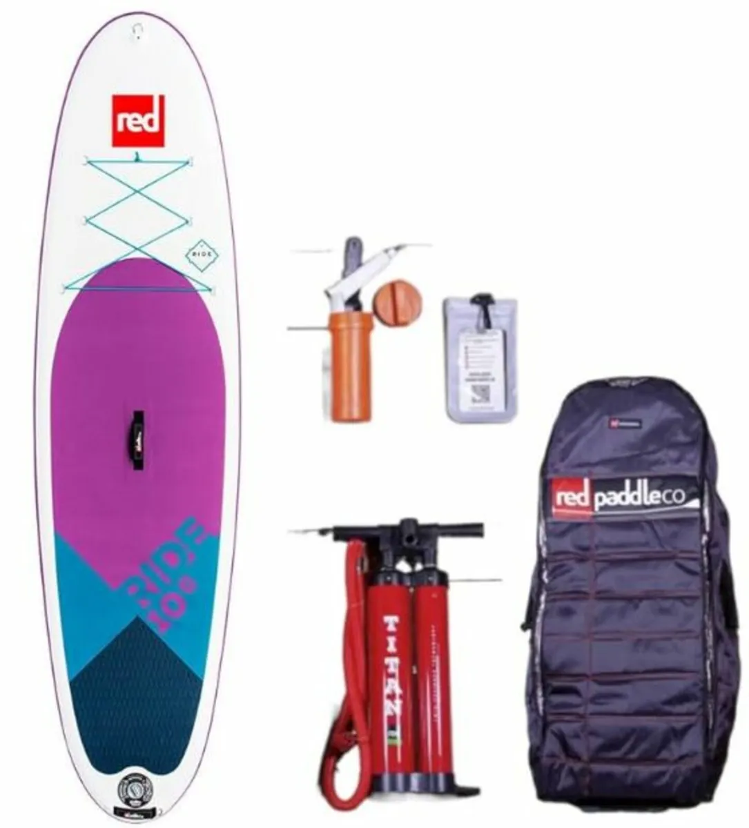 2 no. Red 10'6 X 32" RIDE Inflatable SUP's - Image 1