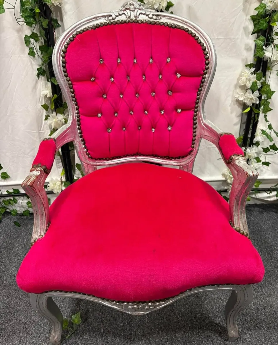 Casa Padrino Mod 1 Baroque Salon Chair Pink / - Image 1