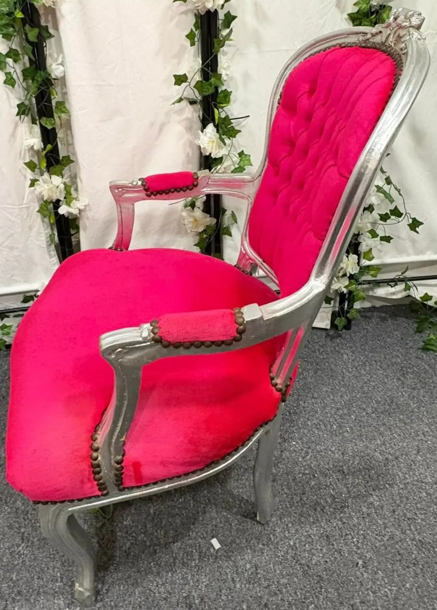 Casa Padrino Mod 1 Baroque Salon Chair Pink / - Image 2