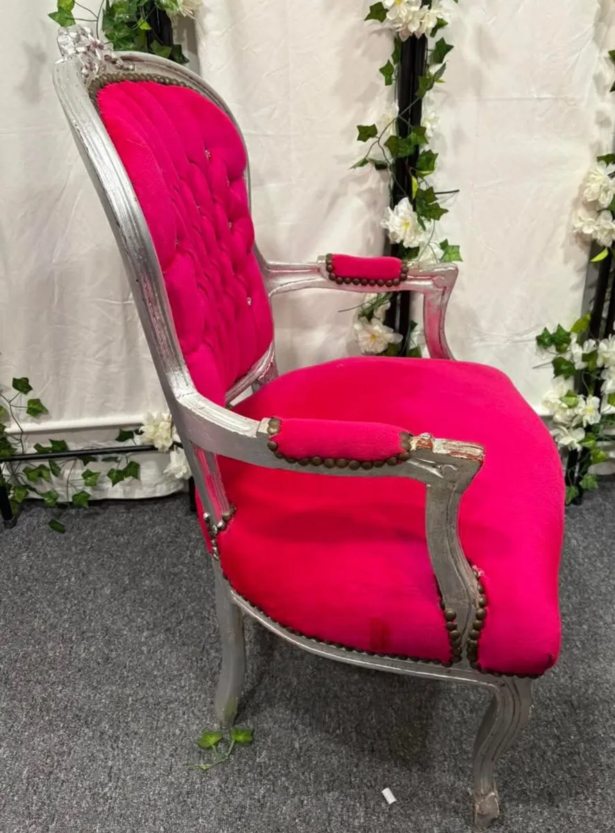 Casa Padrino Mod 1 Baroque Salon Chair Pink / - Image 4