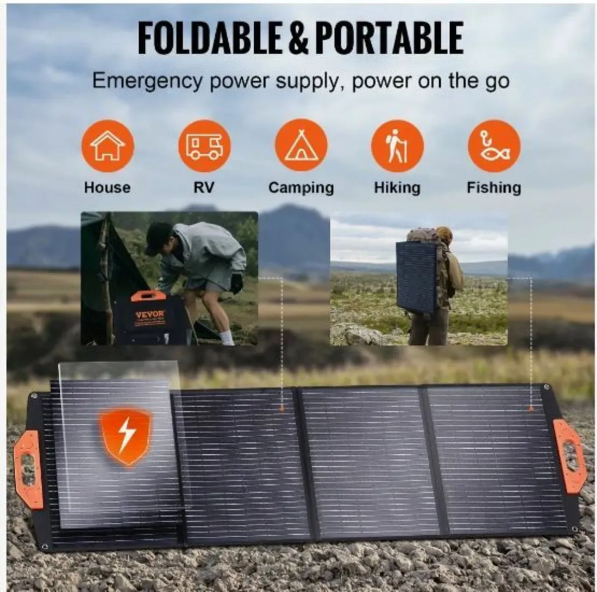 Portable Monocrystalline Solar Panel 120W - Image 2