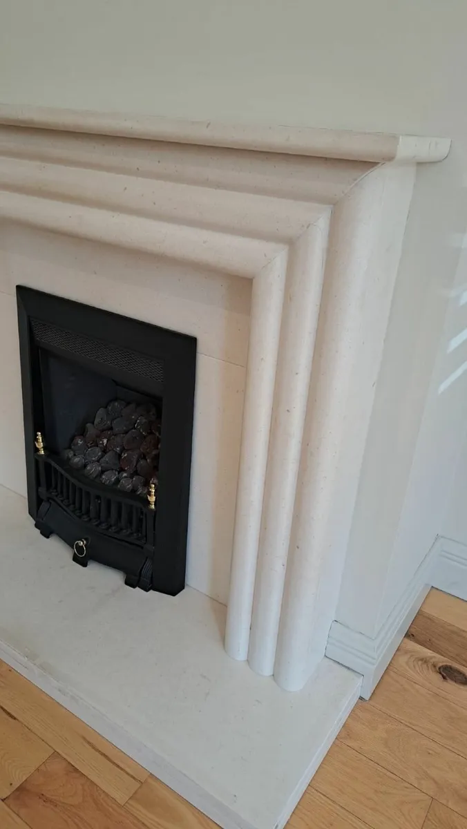 Elegant Cream Marble Fireplace For Sale 🔥🔥🔥 - Image 4