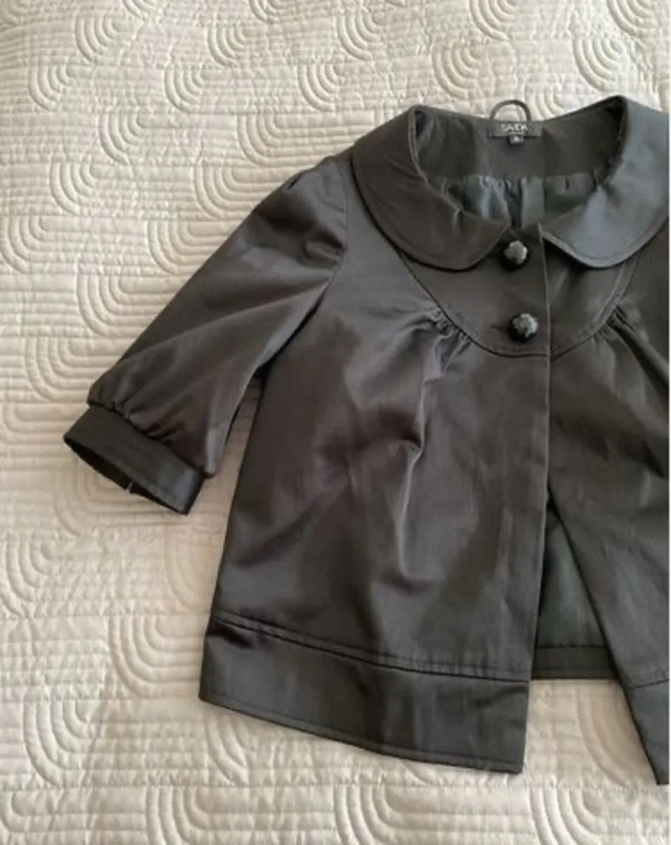 Savida - Beautiful Black Sheen cropped jacket - S - Image 4