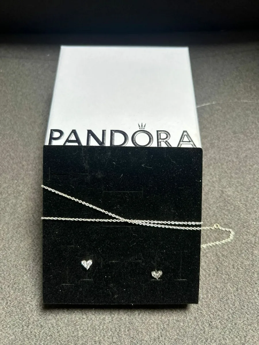 rose gold earrings and pandora chain - Image 1