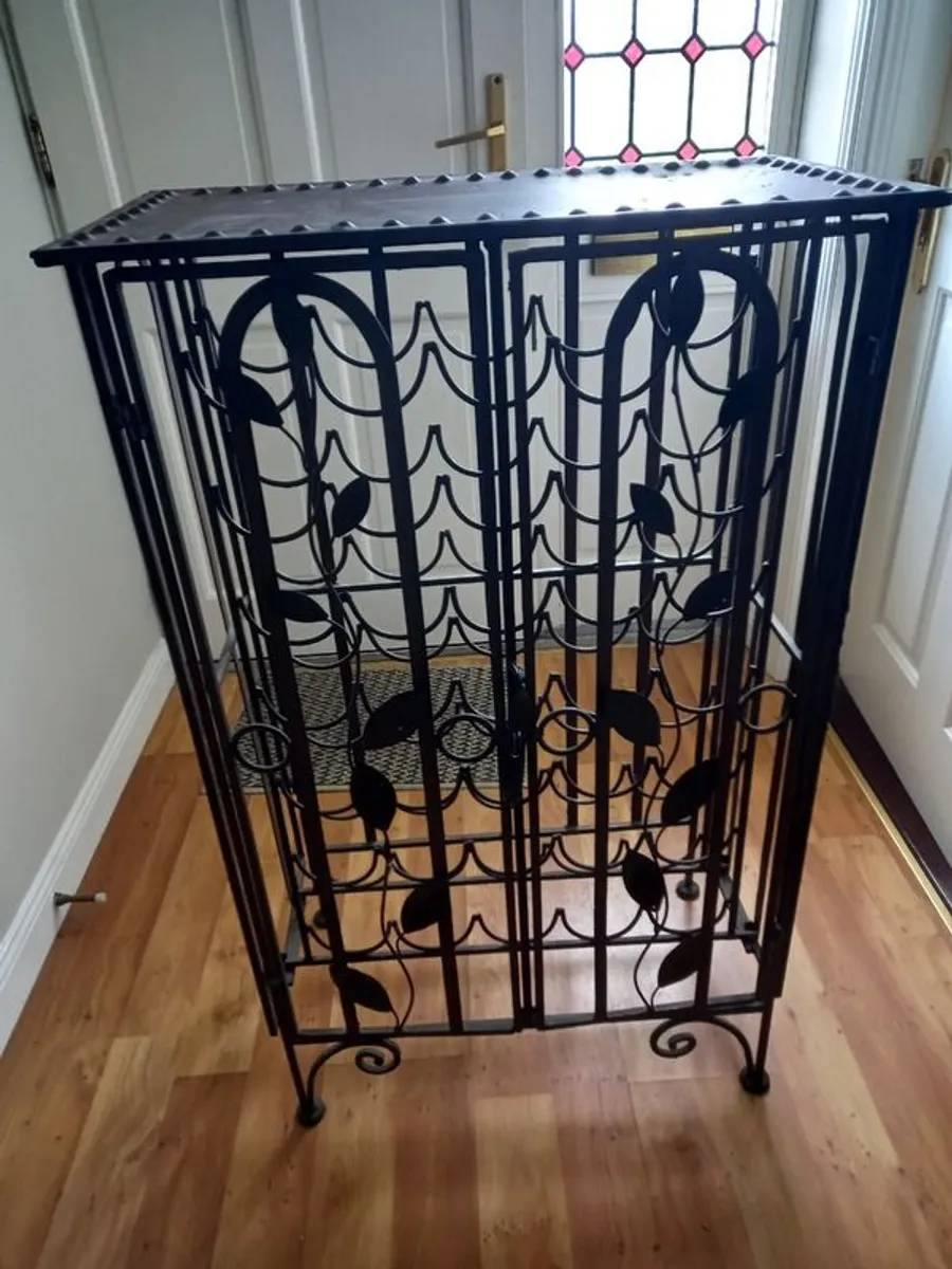 Wrought iron wine rack - Image 2