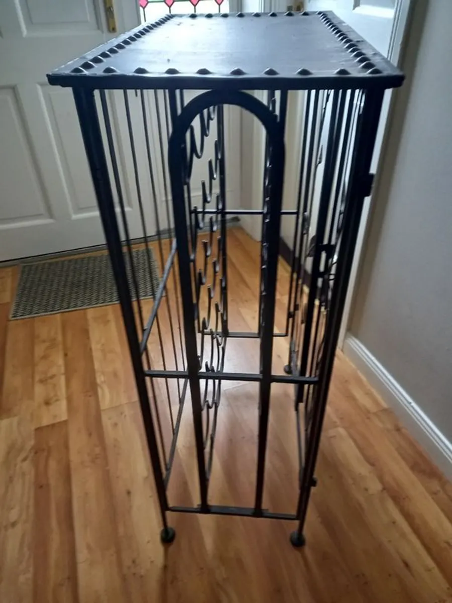 Wrought iron wine rack - Image 3