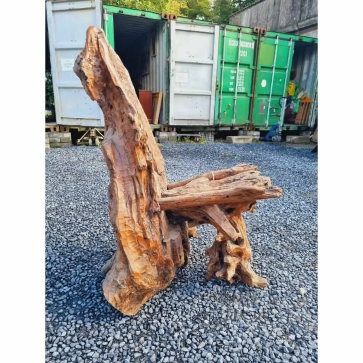 Handmade Carved Wooden Chair KAS842 - Image 1