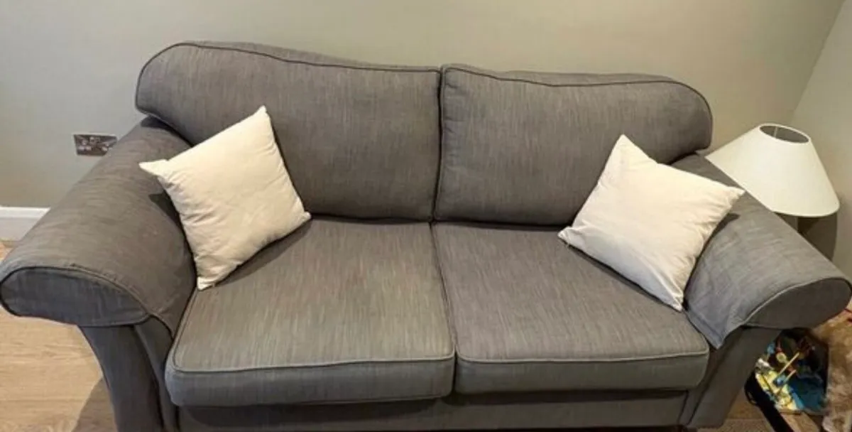 Laura Ashley 3 seater Grey Mortimer sofa. As new - Image 4