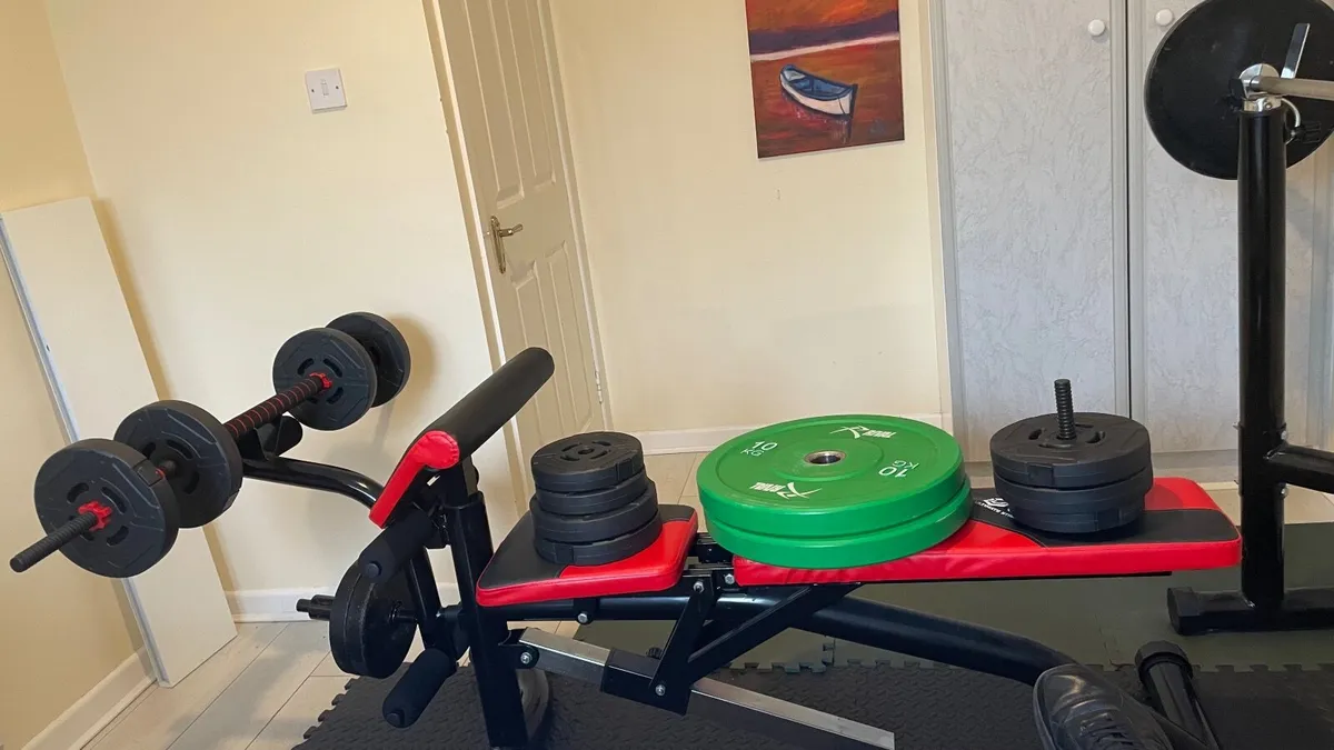 Full Home Gym Set – Olympic Bar, Bench, Weights - Image 4