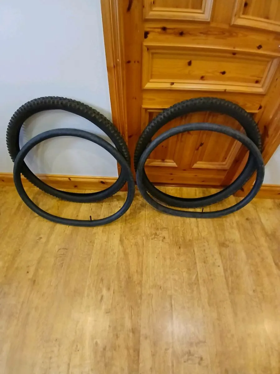 Mountain bike tyres and tubes