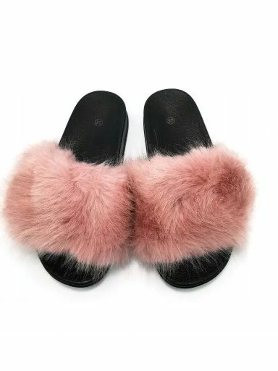 Fluffy fur slippers sizes 37-41 sizes 4-8 - Image 3