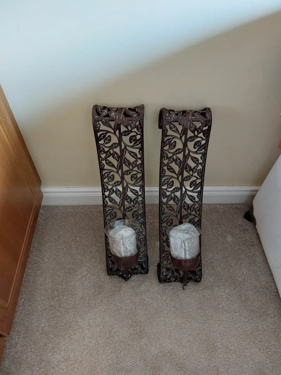 FIRESIDE CANDLEABRAS TO FIX TO WALL OR FIRE PLACE