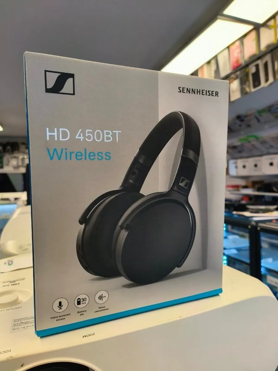 Sennheiser HD 450BT Noise-Cancelling Wireless Bluetooth Headphones (Black) Like New - Image 3