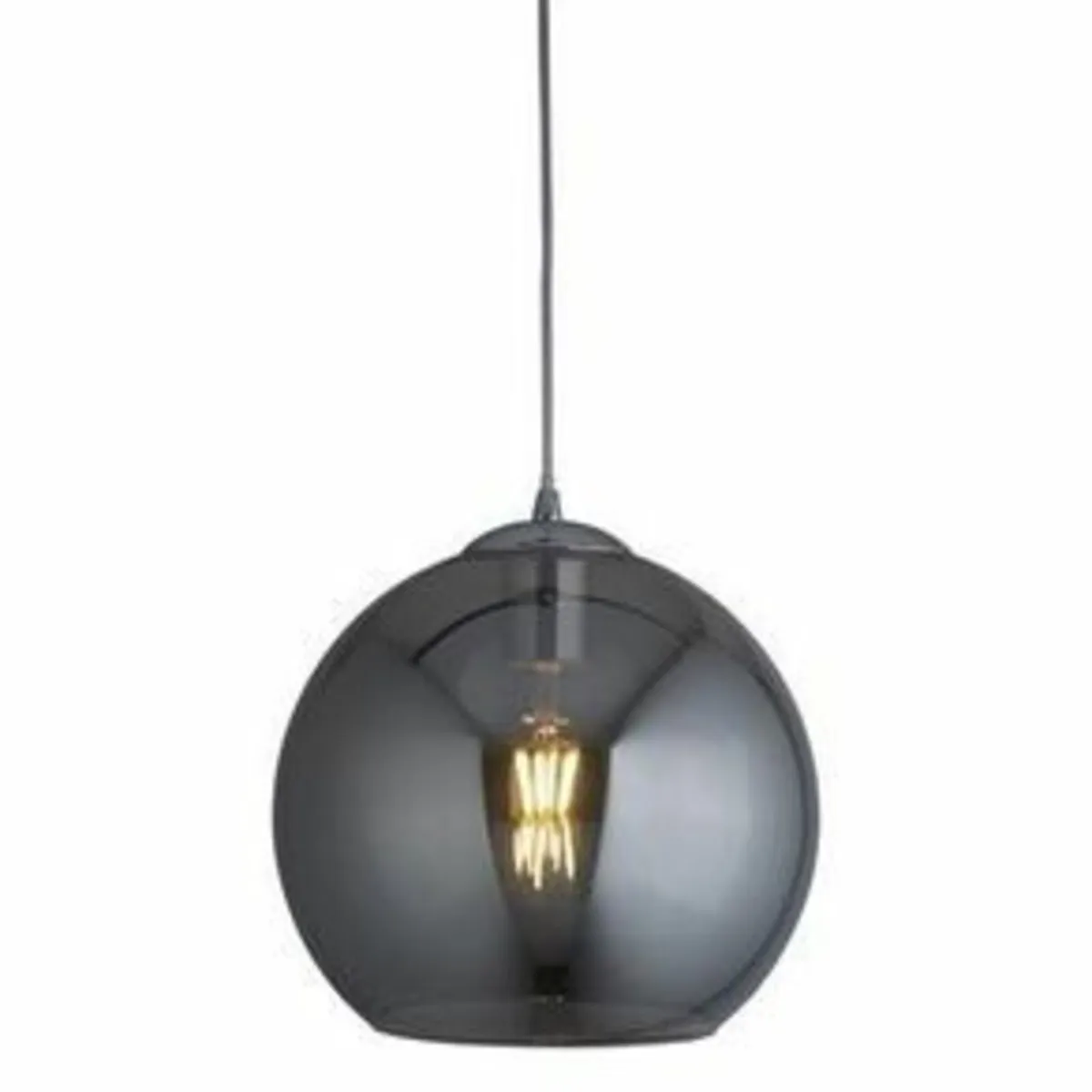 Smoked Glass Light Pendant 35 cm Diameter - Image 2