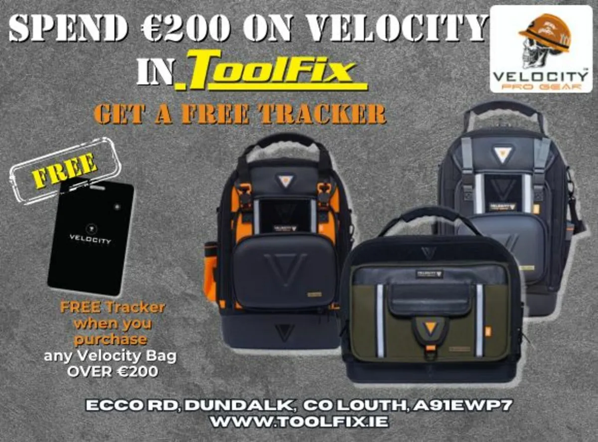 FREE Tracker with Velocity Bag purchase over €200