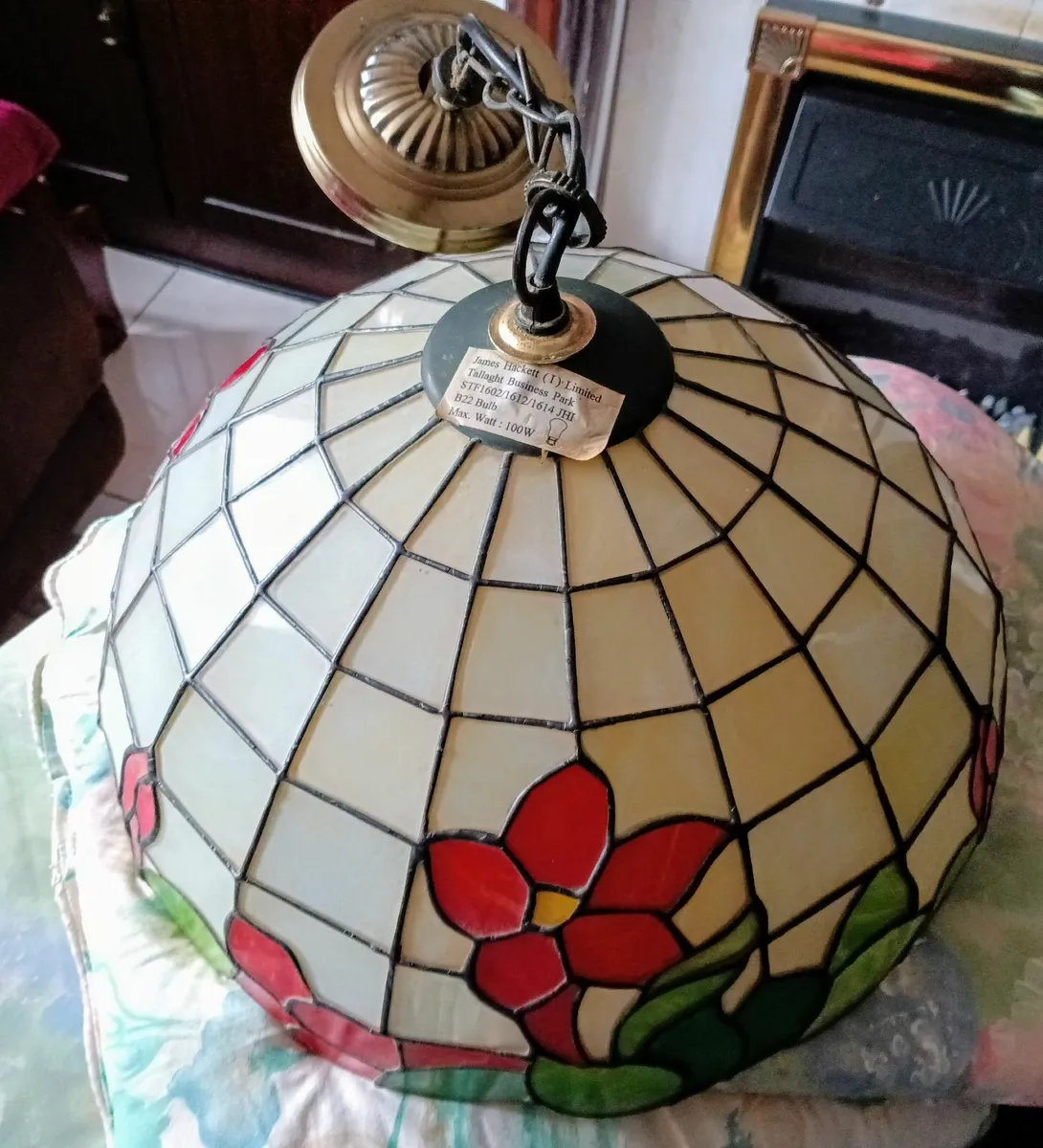 stained glass ceiling light