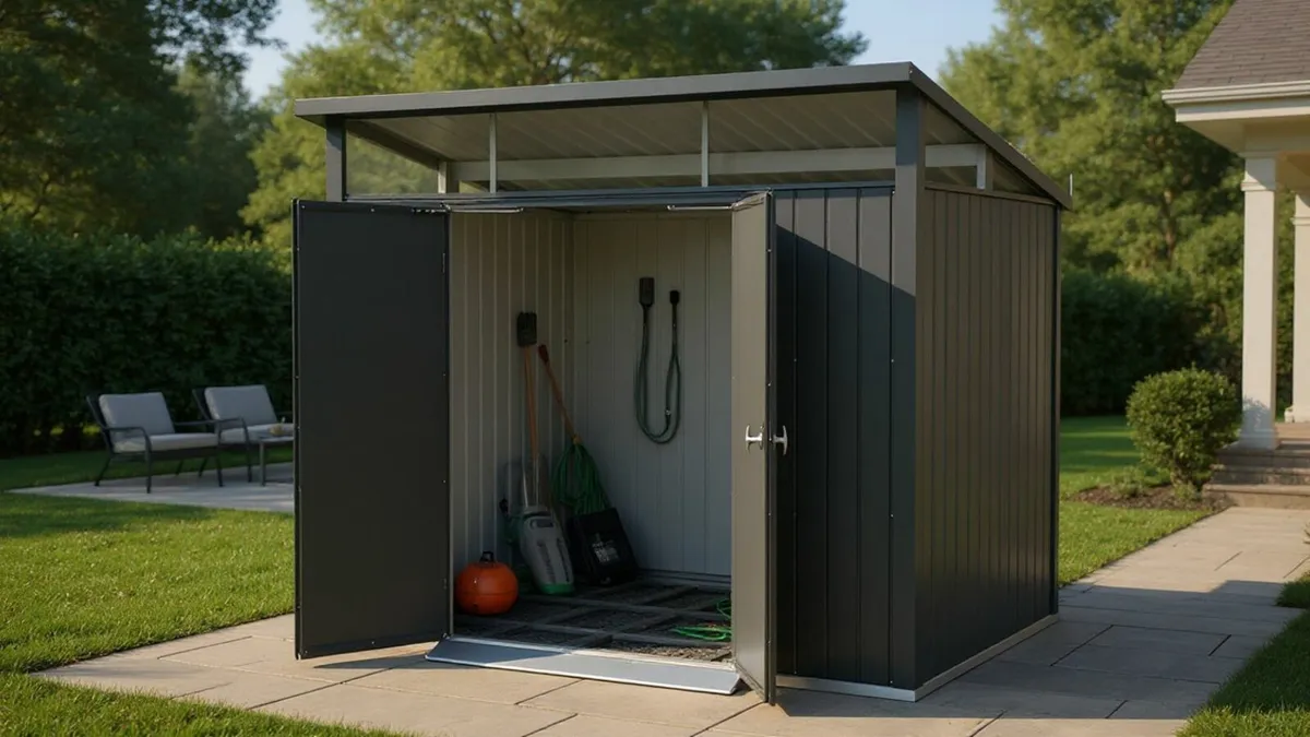 Palladium 8×6 Premium Metal Shed Silver or Anthrac - Image 3