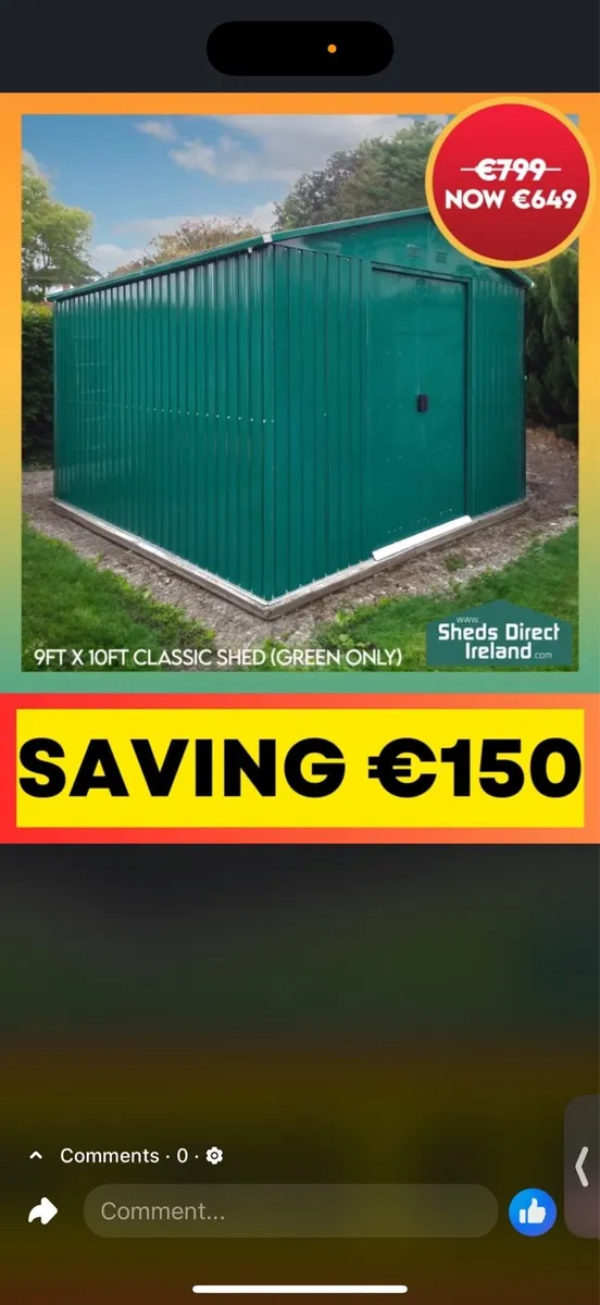 9ft x 10ft Classic Steel Shed - Image 1
