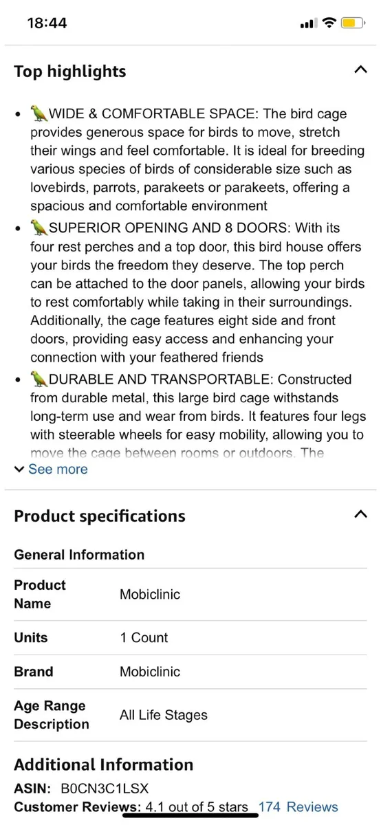 Parrot Cage, Playground and Toys - Image 3