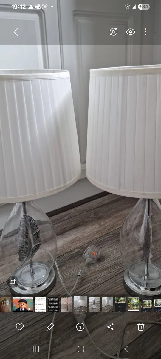 Pair of large matching table lamps - Image 4