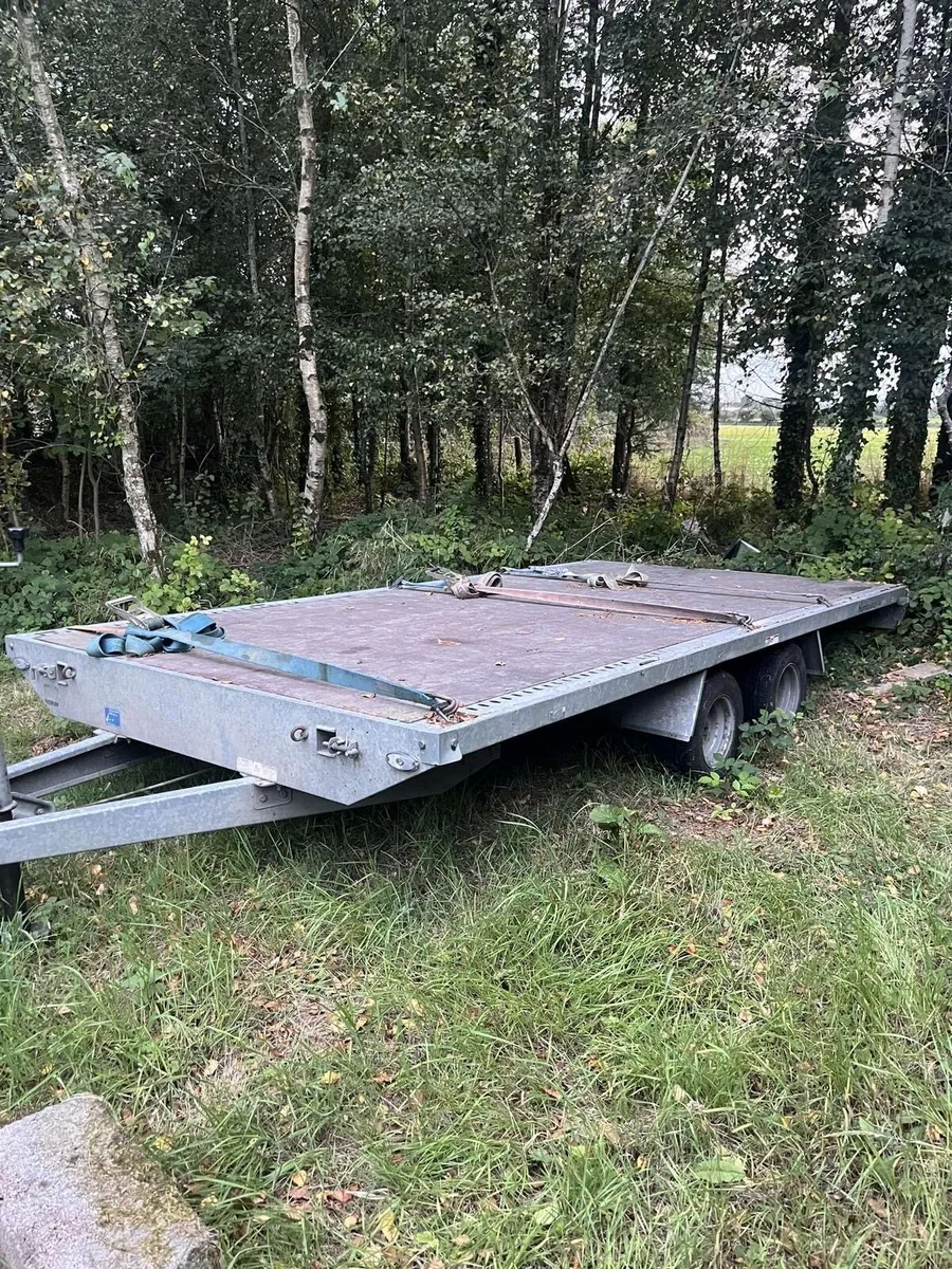 Humbaur 14ft flatbed trailer - Image 2