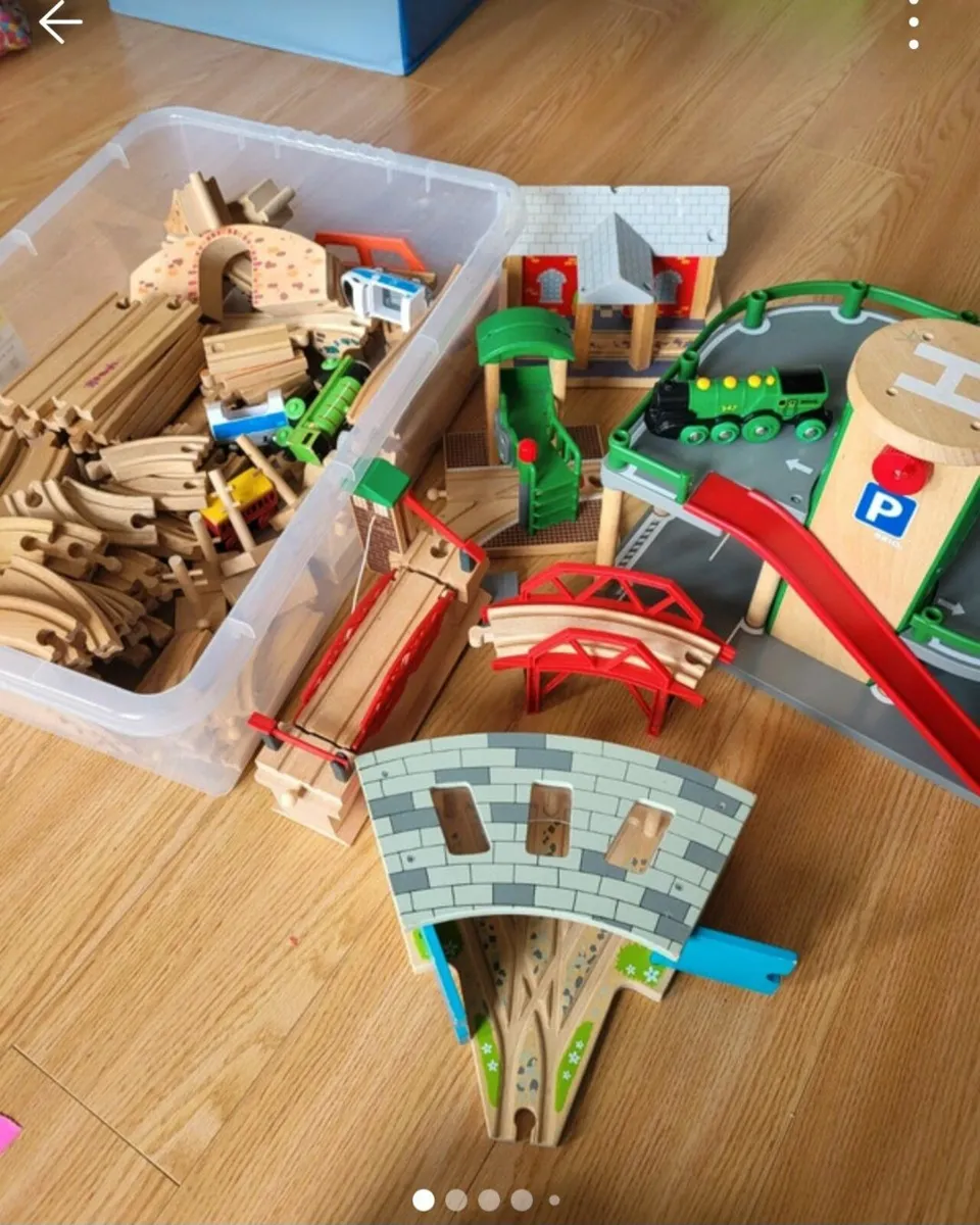 Brio/Hape/Big Jigs Train track bundle - Image 1
