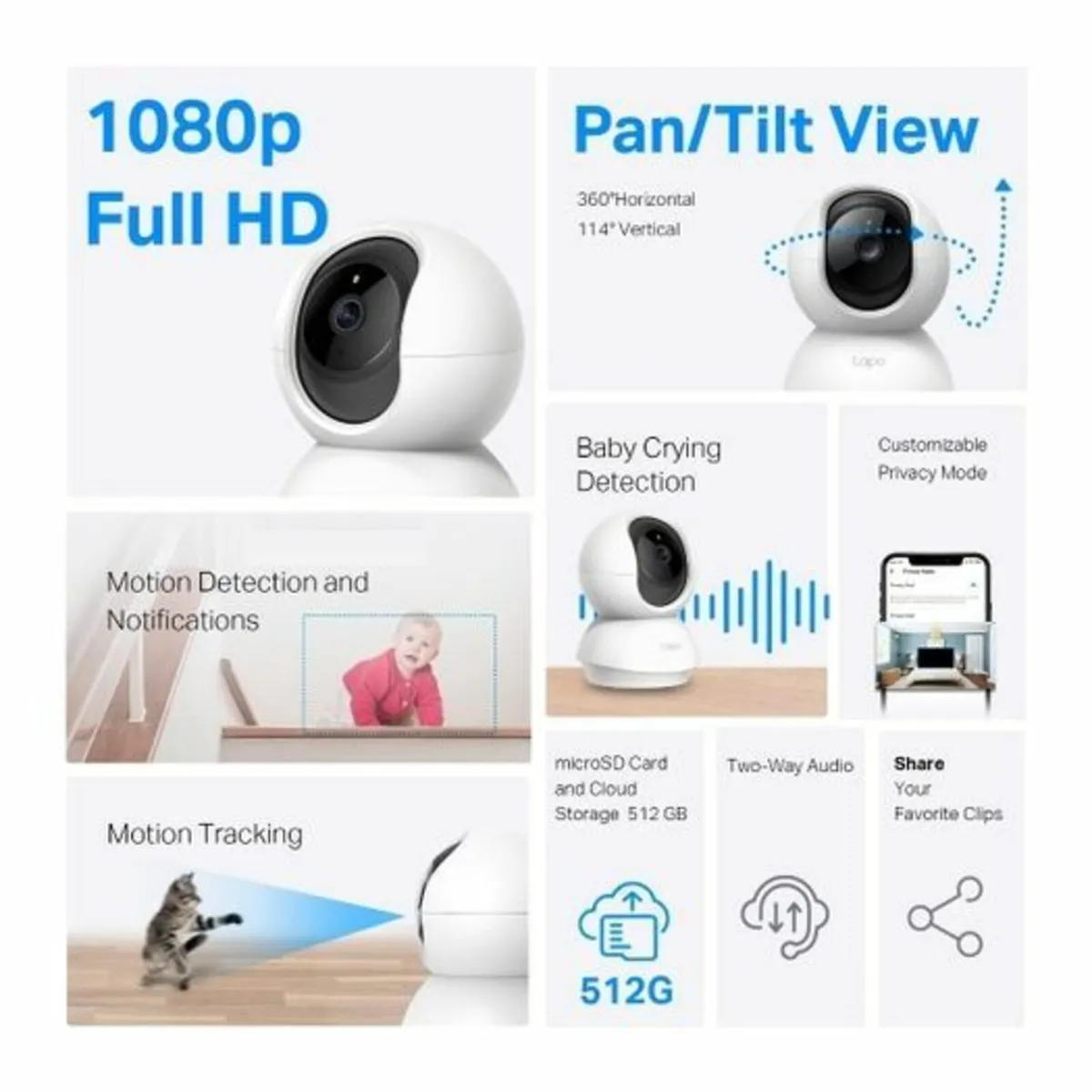 Wi-Fi Indoor Camera 2 Pack pan and Tilt - Image 2