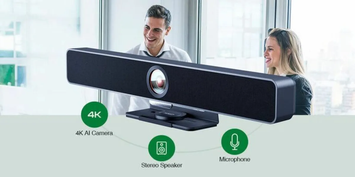 Video Conference Bar 4K Camera Zoom Cert Web Cam - Image 3
