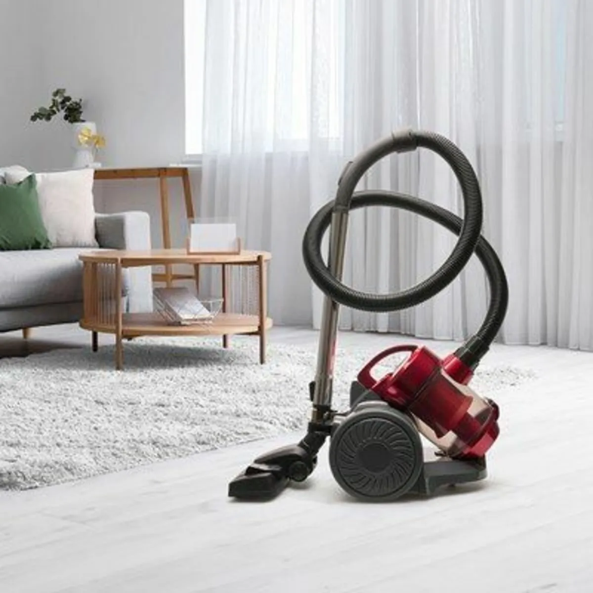800w Bagless Corded Cyclone Vacuum - Red - Image 4