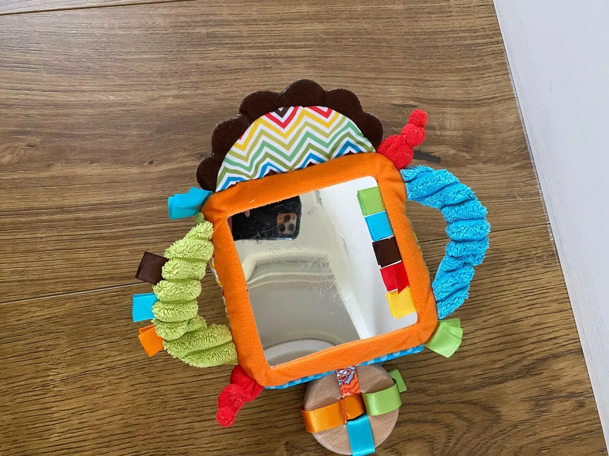 Infantino Rattle Chime Sensory Toy Mirror Square - Image 1