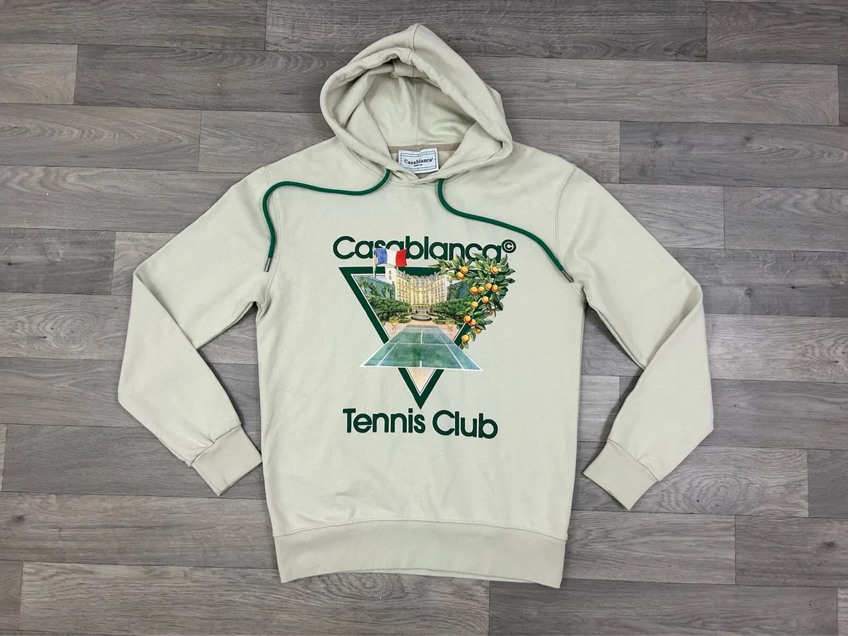 Casablanca Paris Tennis Club Hoodie Mens Small - Image 1