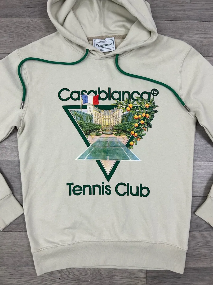 Casablanca Paris Tennis Club Hoodie Mens Small - Image 2