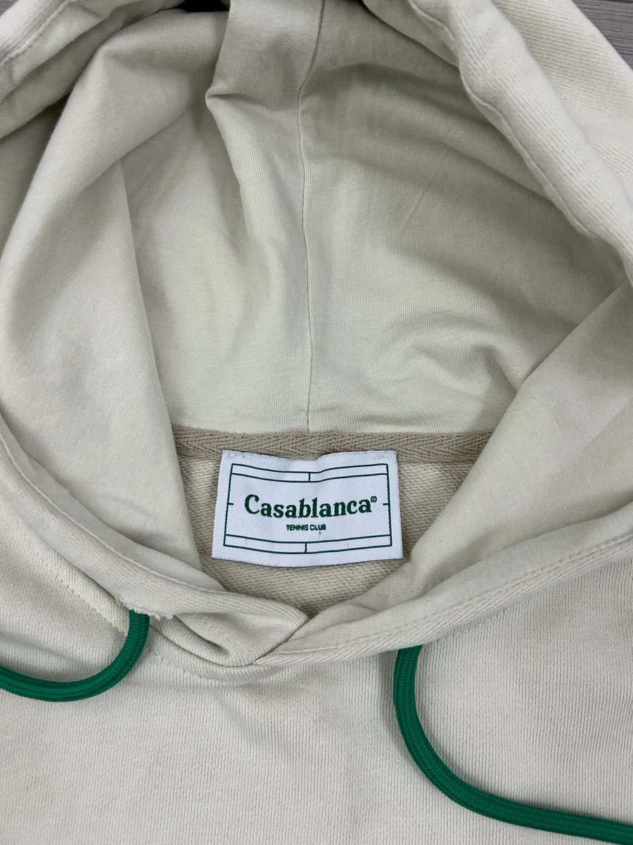 Casablanca Paris Tennis Club Hoodie Mens Small - Image 4