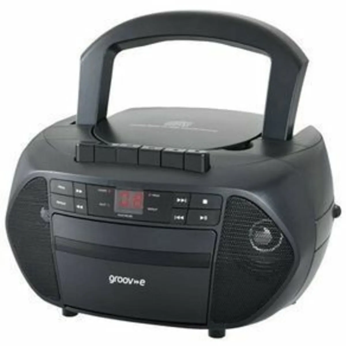 Portable CD & Cassette Player with Radio - Black - Image 1