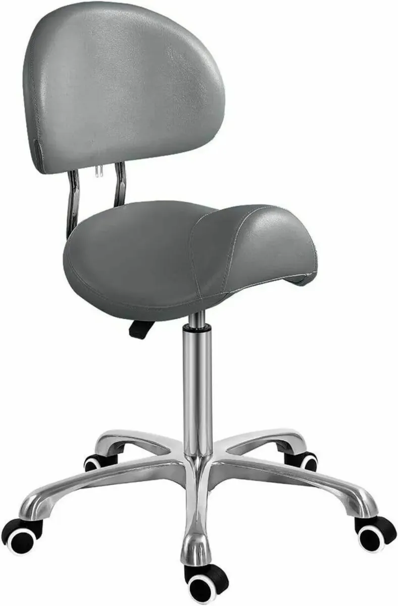 Rolling Hydraulic Saddle Stool  Work Chair - Image 3