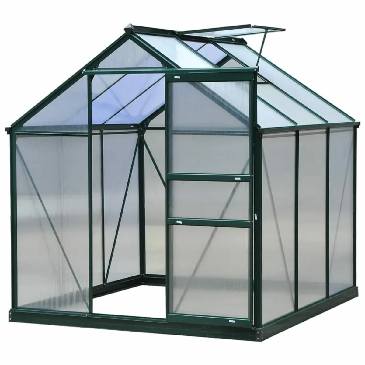 Clear Polycarbonate Greenhouse Large Walk-In Green - Image 3