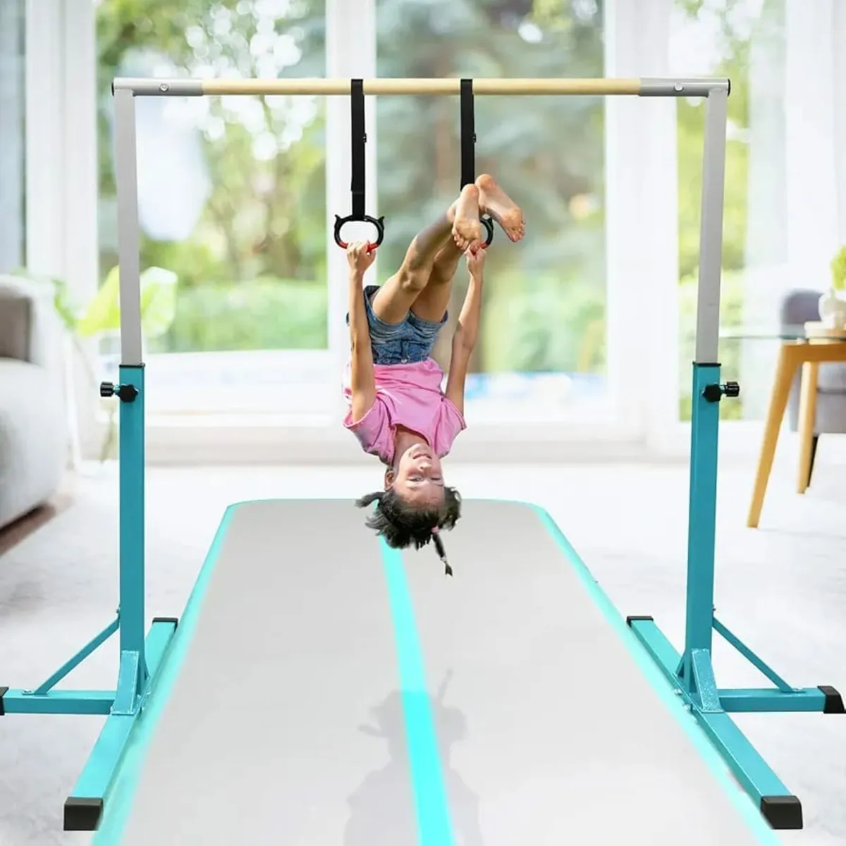Gymnastics Bar Horizontal Bar with Gymnastic Rings - Image 4