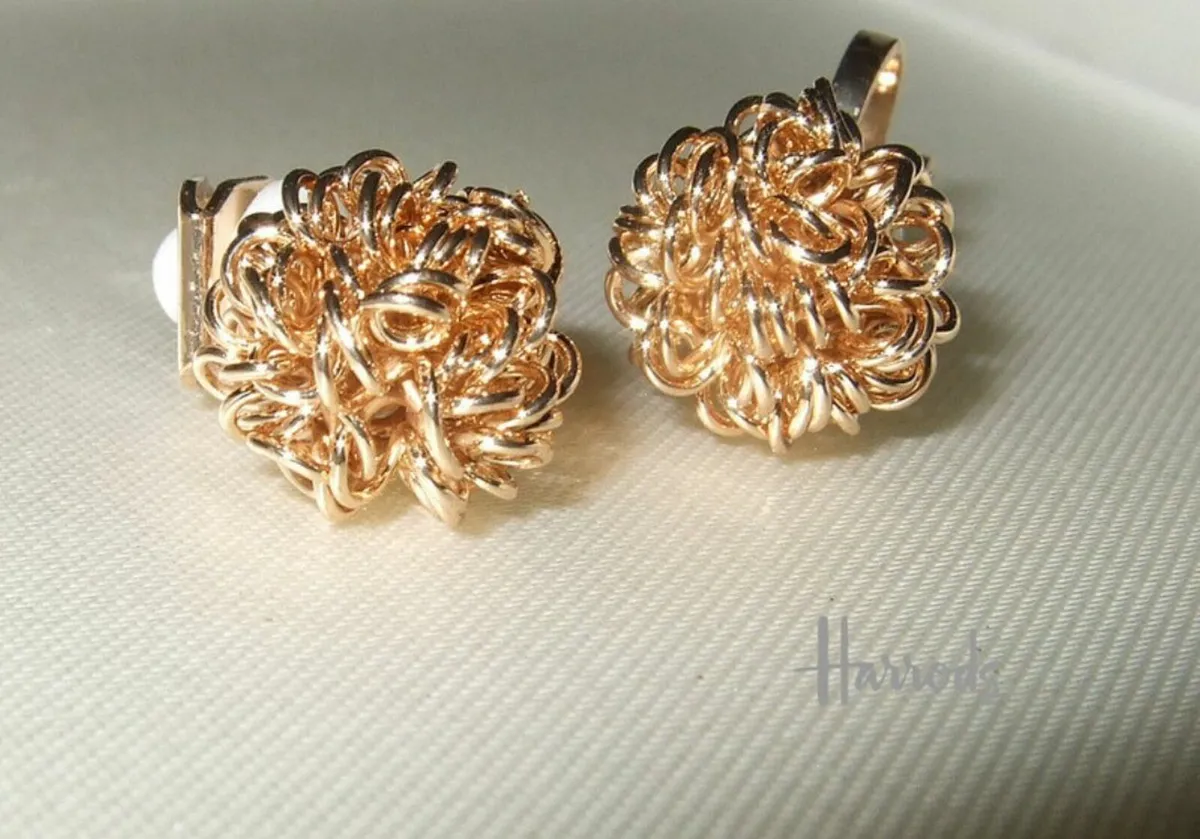 Vintage Harrods Clip-On Earrings Unworn - Image 1