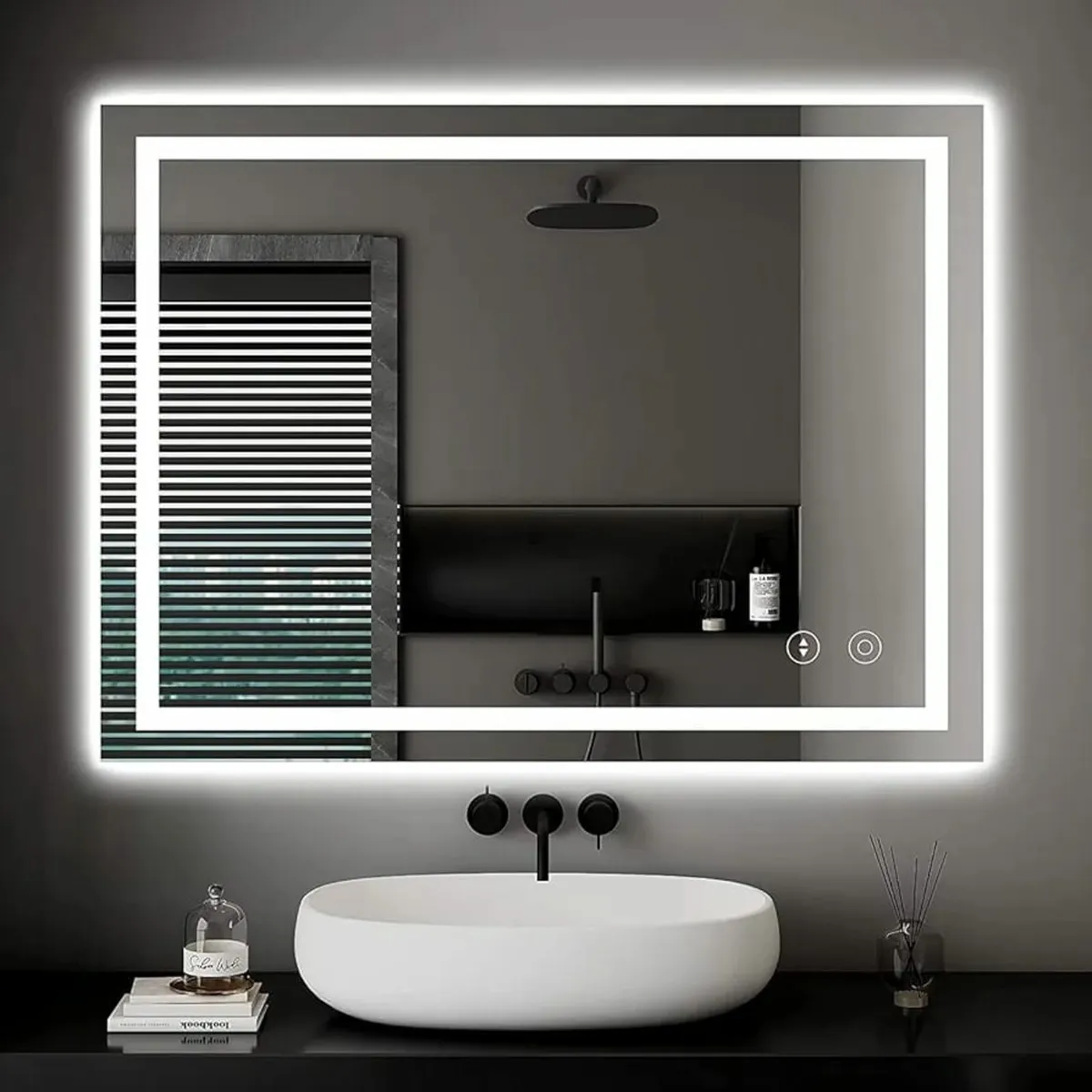 Bathroom Mirror with LED Lights, 500 * 700 MM Illu - Image 1