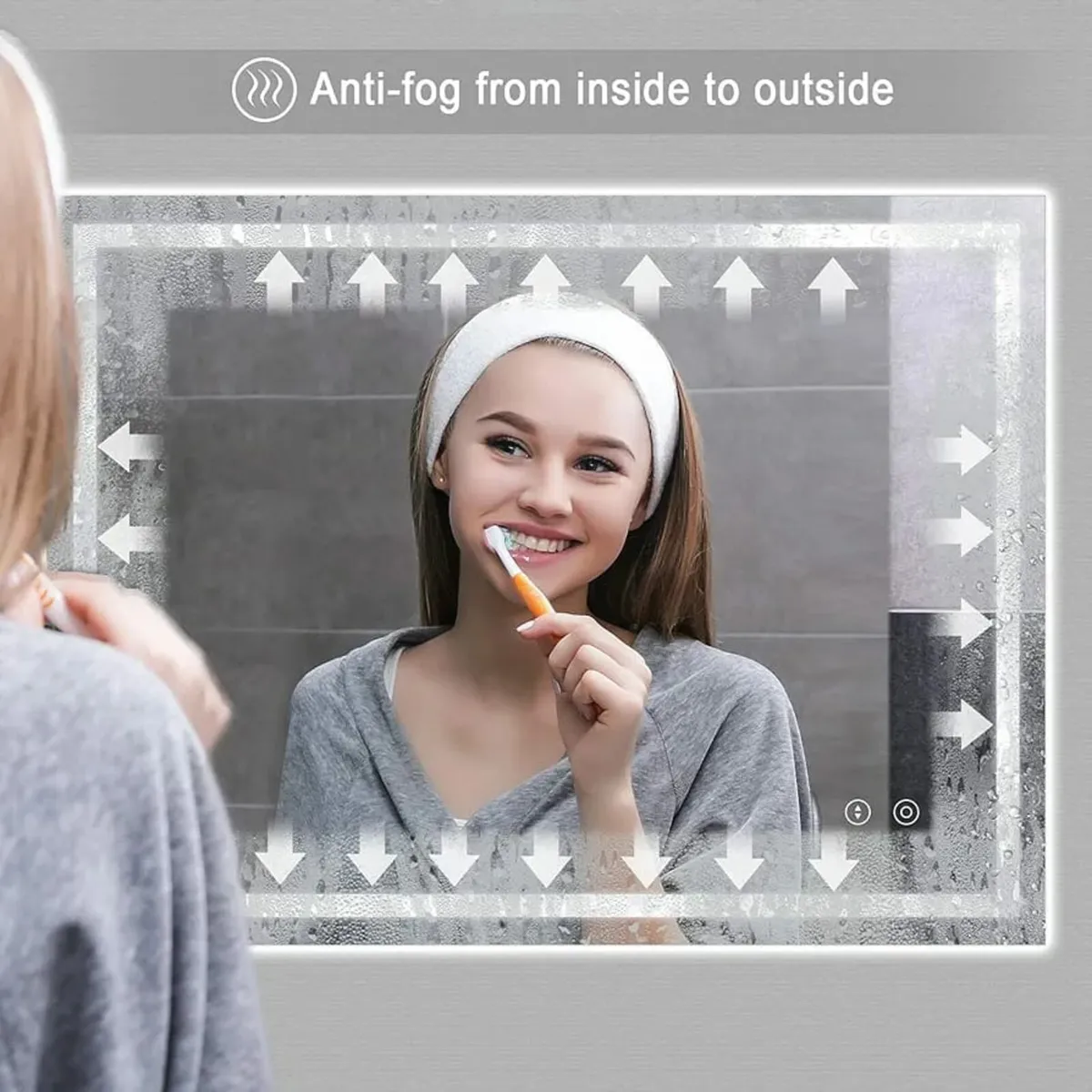 Bathroom Mirror with LED Lights, 500 * 700 MM Illu - Image 2