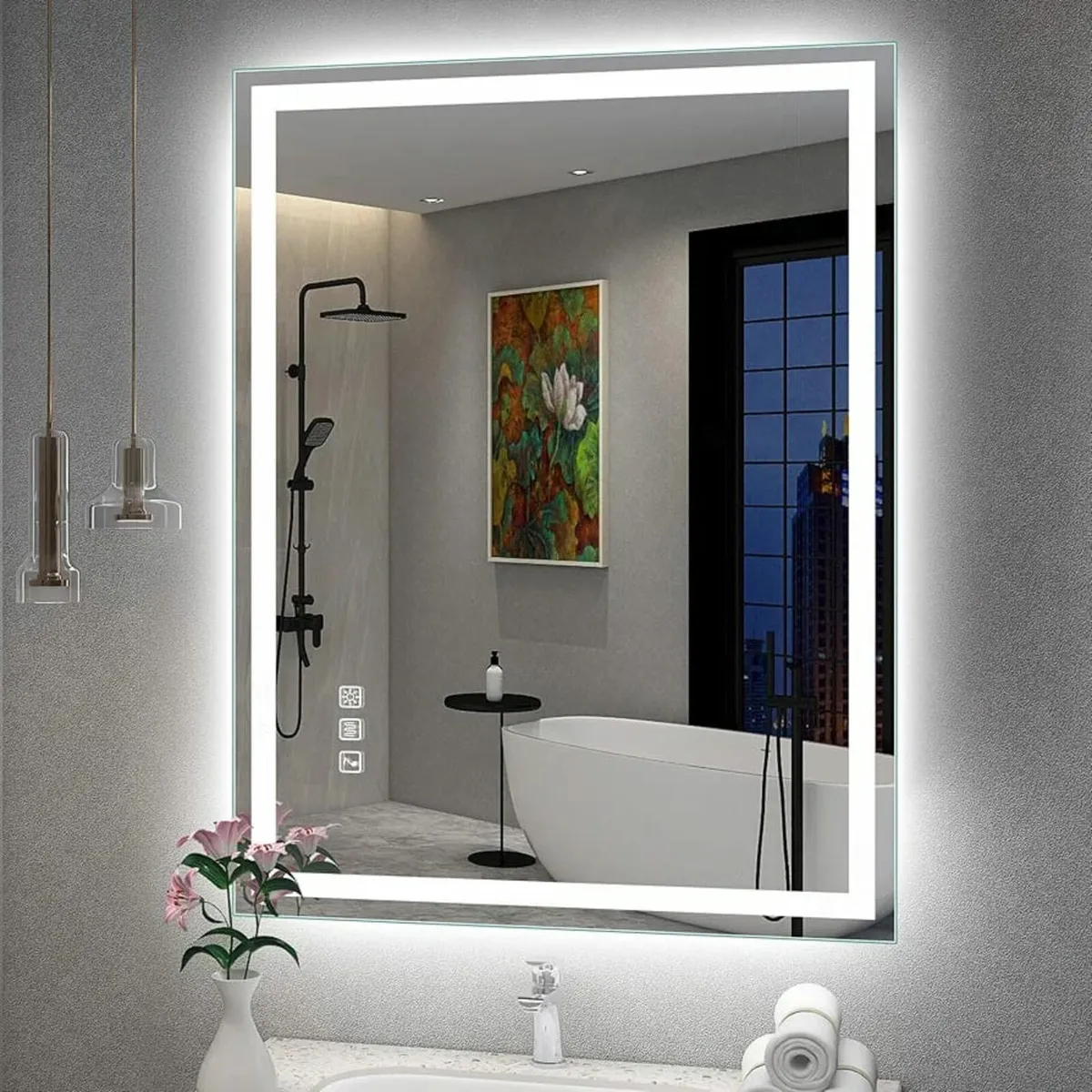 Bluetooth-Bathroom-Mirror-with-LED-Lights 700x500m - Image 1