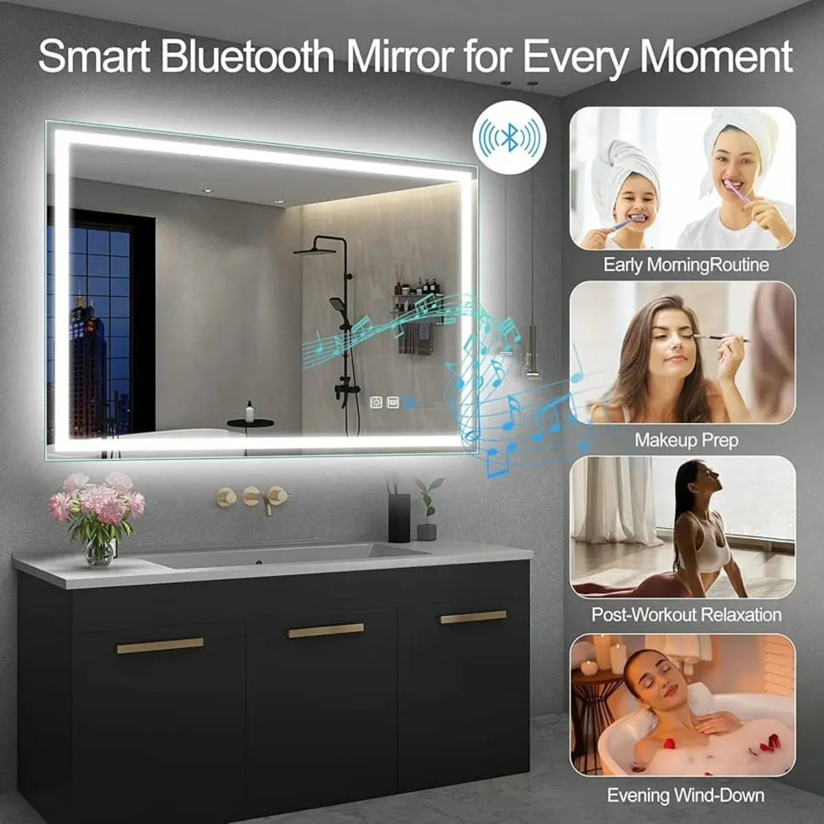 Bluetooth-Bathroom-Mirror-with-LED-Lights 700x500m - Image 2