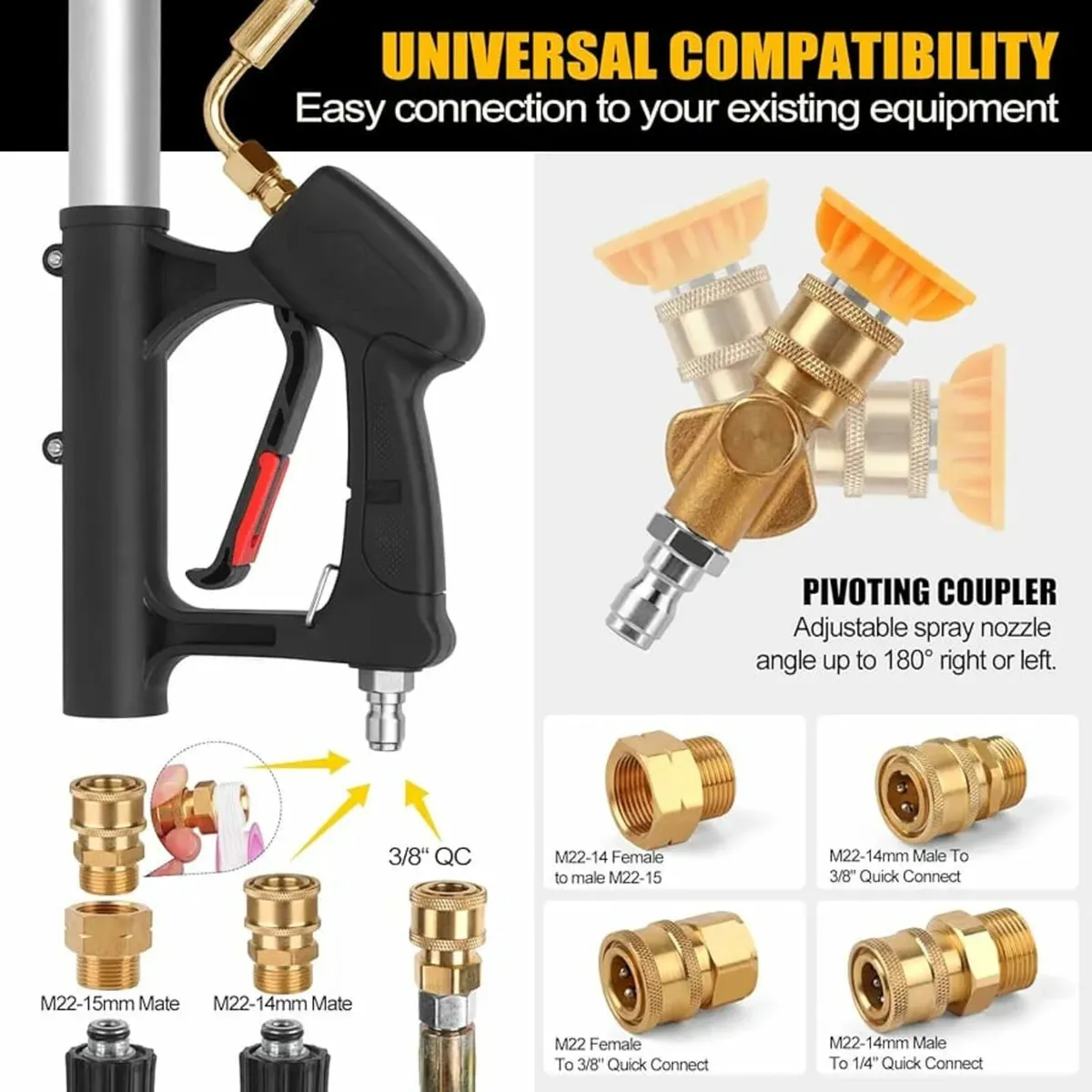 24FT Telescoping Pressure Washer Wand,roof Cleanin - Image 2