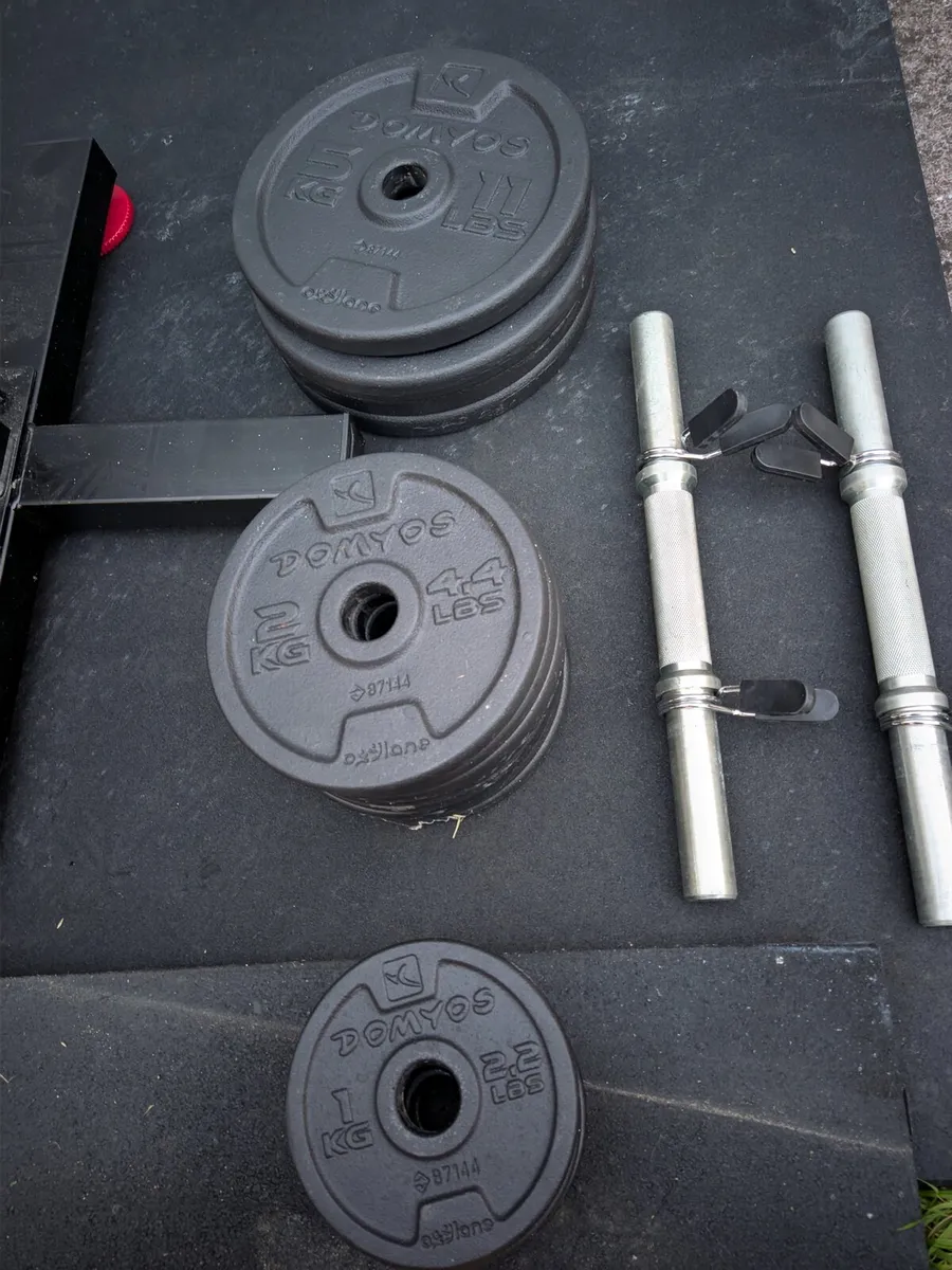 Weight Training Dumbbells,Bars Kit 53 kg and Bench - Image 2