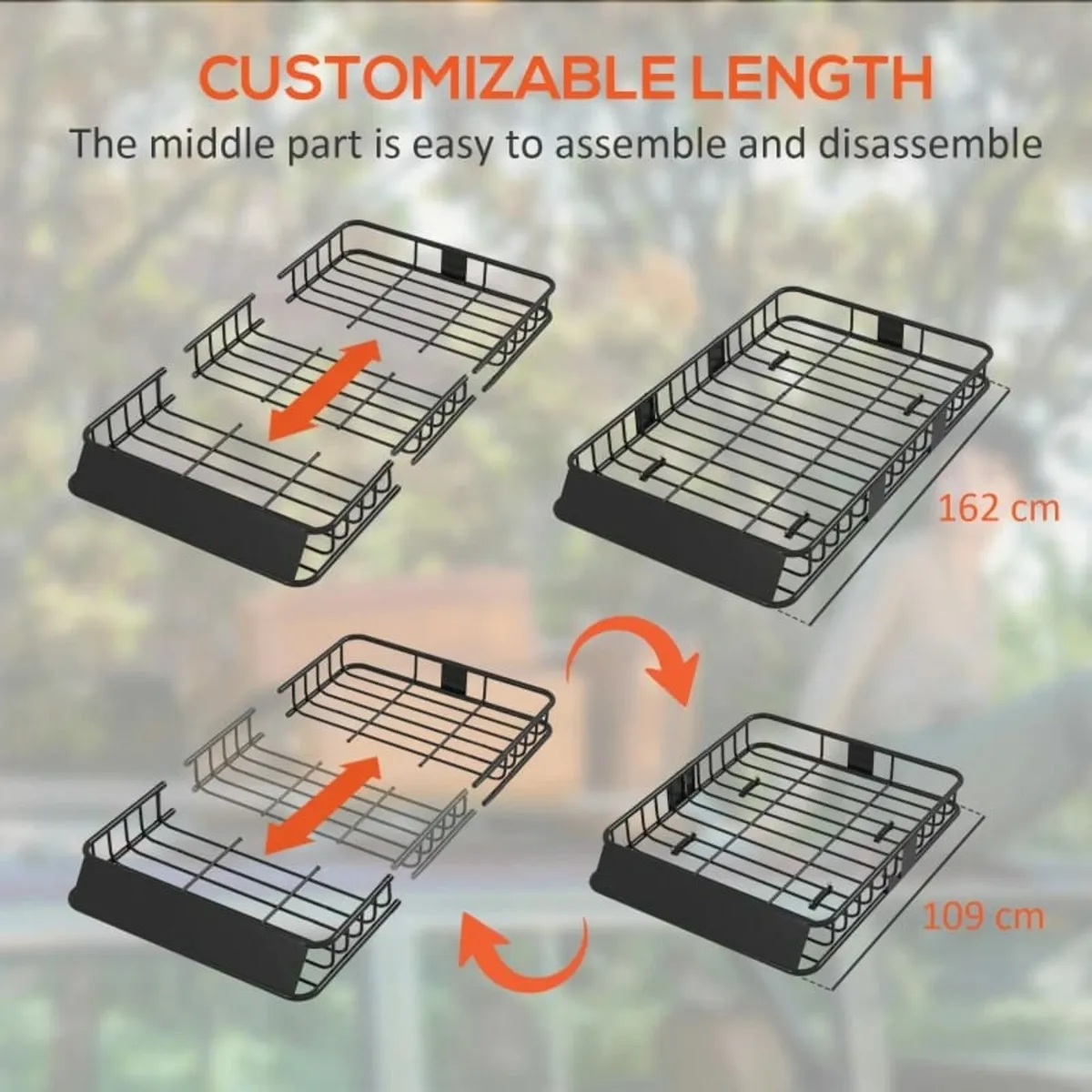 Adjustable Roof Rack Metal Inclined Design of The - Image 2
