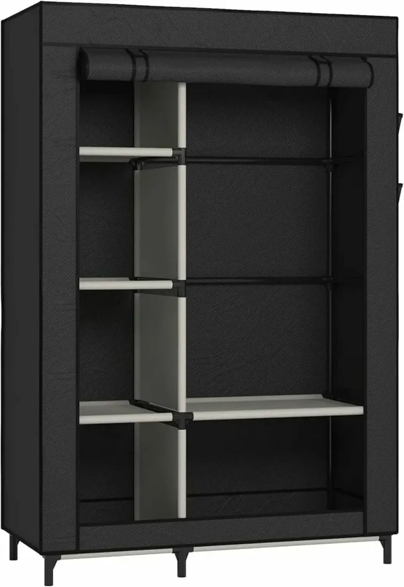 Canvas Wardrobe Portable Closet Wardrobe Clothes S - Image 4